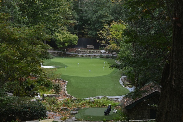 Pittsburgh Synthetic Putting Green amidst trees
